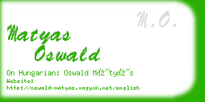 matyas oswald business card